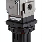SMC ARG20-N02G1H-Z Regulator with Gauge in Handle, Relieving type, 7.25 - 123 psi Set Pressure Range, 28 scfm, Gauge in Handle, With Set Nut, 1/4" NPT-0
