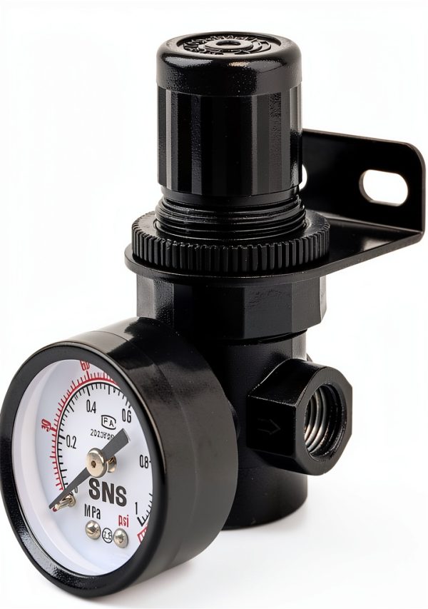 SNS Air Compressor Pressure Regulator with Bracket Gauge 1/4 NPT-0